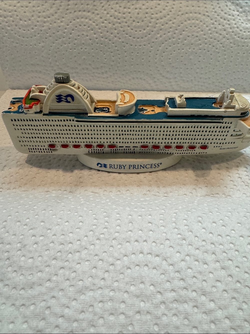 Ruby Princess White Cruise Ship Model - Decorative Home Accent